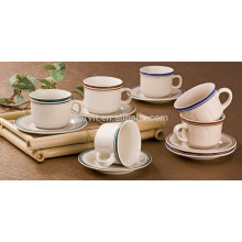 África Tazas de té y platillos de venta al por mayor de la taza de café 350cc de la venta al por mayor / tazas y platillos baratos de encargo del té impresos